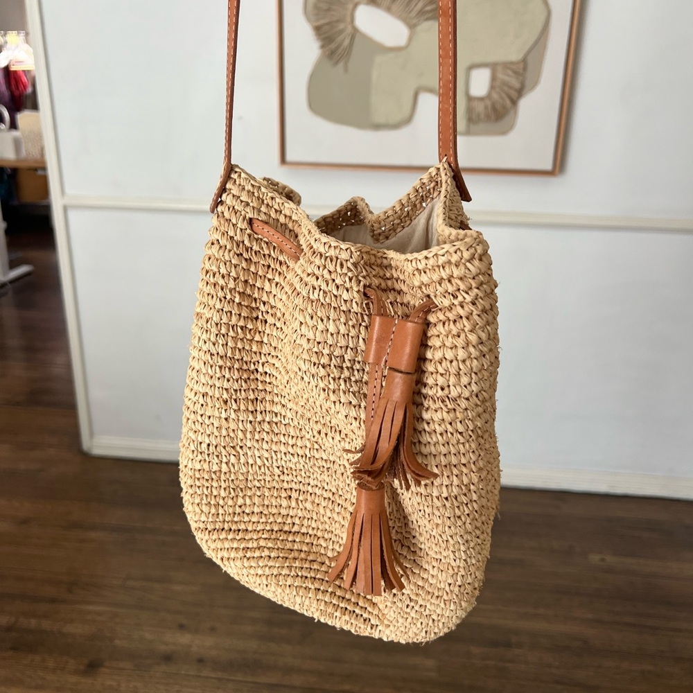 Straw Bucket Bag - Picture 2 of 4